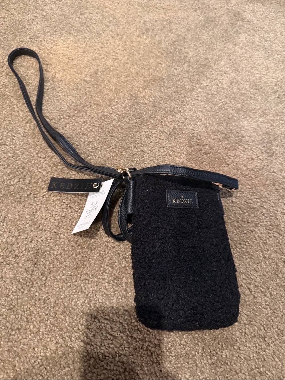Black Wristlet Phone Pouch